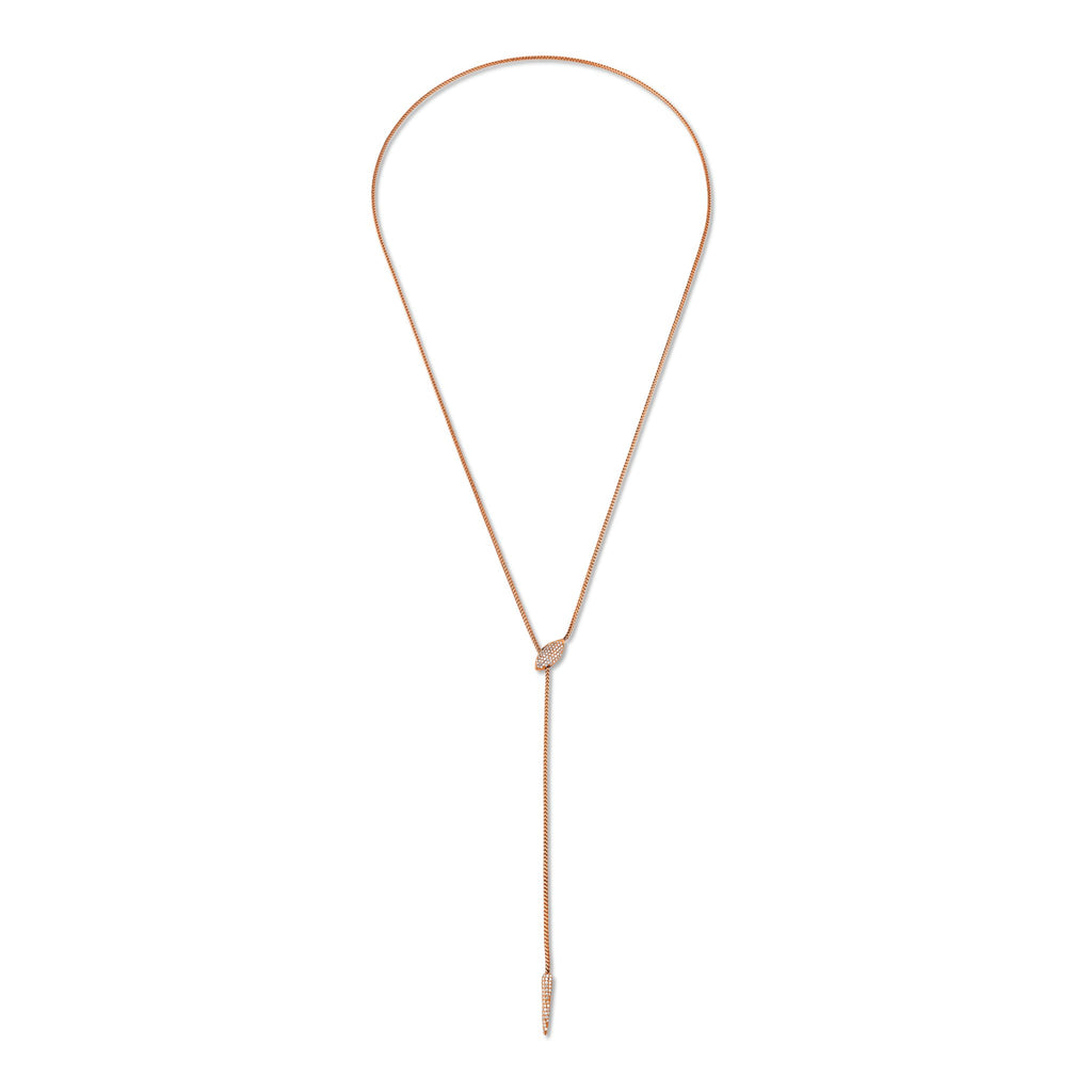 Diamond Pave Lariat with Franco Chain - Chapel Hills Jewelry