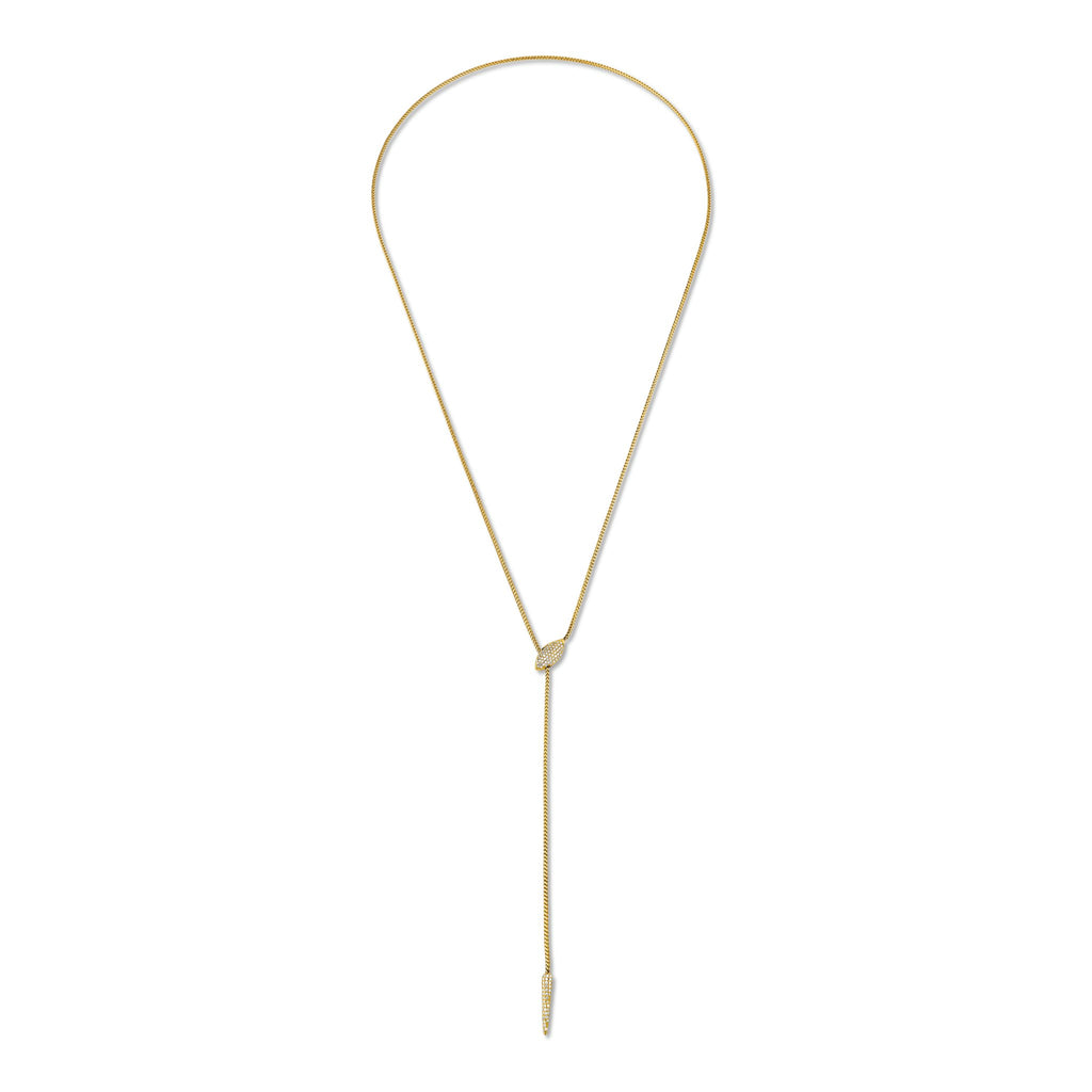 Diamond Pave Lariat with Franco Chain - Chapel Hills Jewelry