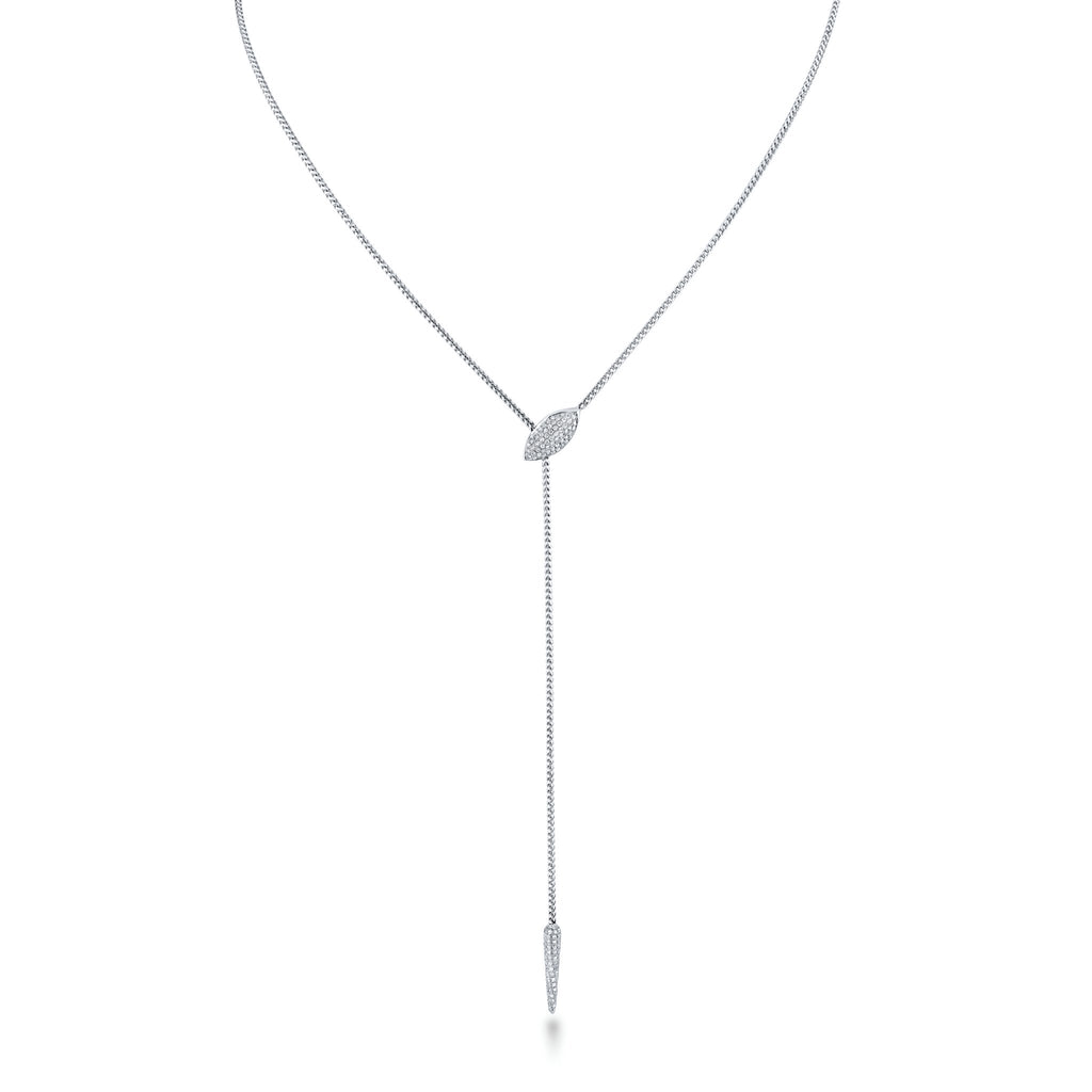 Diamond Pave Lariat with Franco Chain - Chapel Hills Jewelry