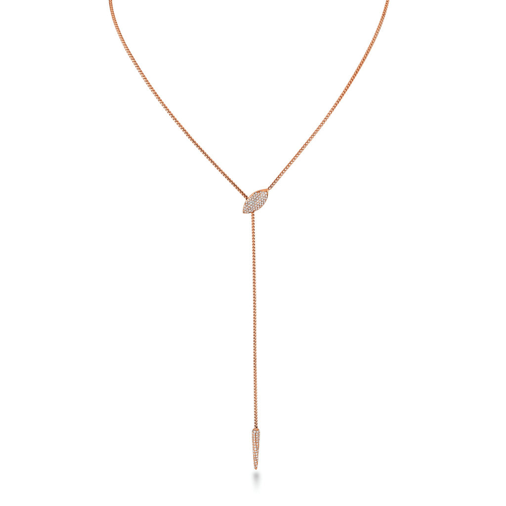 Diamond Pave Lariat with Franco Chain - Chapel Hills Jewelry