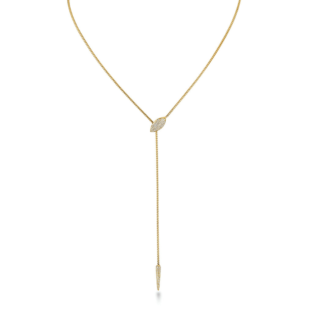 Diamond Pave Lariat with Franco Chain - Chapel Hills Jewelry