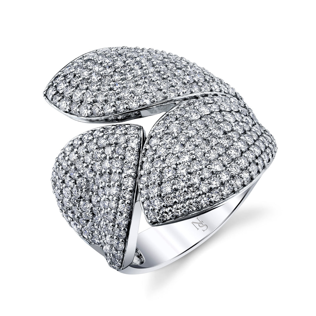 Diamond Pave Leaf Fashion Ring - Chapel Hills Jewelry