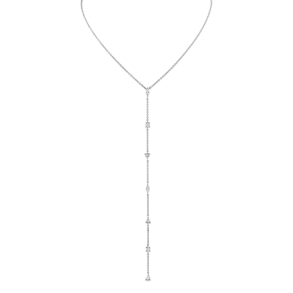 Diamonds Lariat Necklace with Fancy Shape - Chapel Hills Jewelry