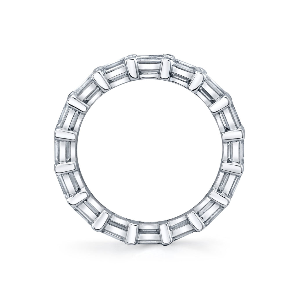 East - West Emerald Cut Eternity Band - Chapel Hills Jewelry