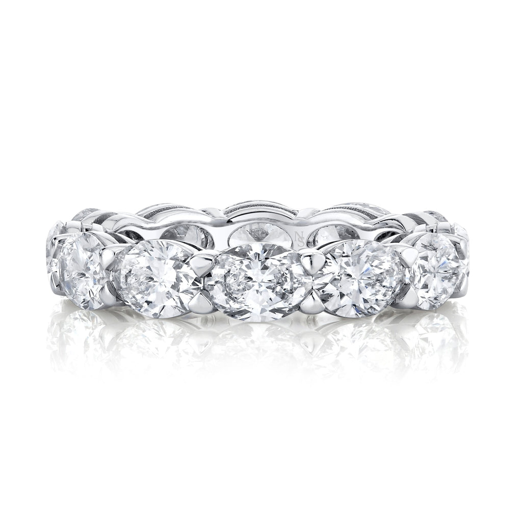 East - West Oval Cut Eternity Band - Chapel Hills Jewelry