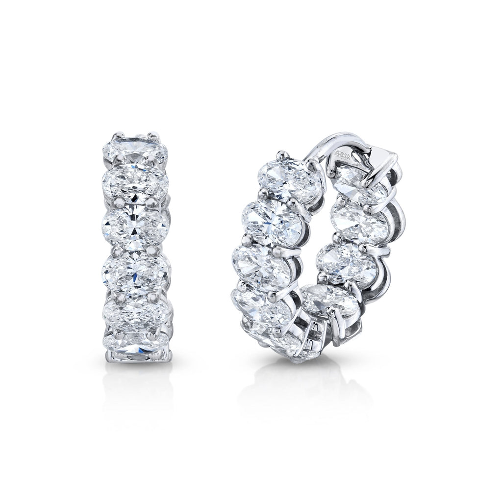 East West Oval Shape Huggie Earring - Chapel Hills Jewelry
