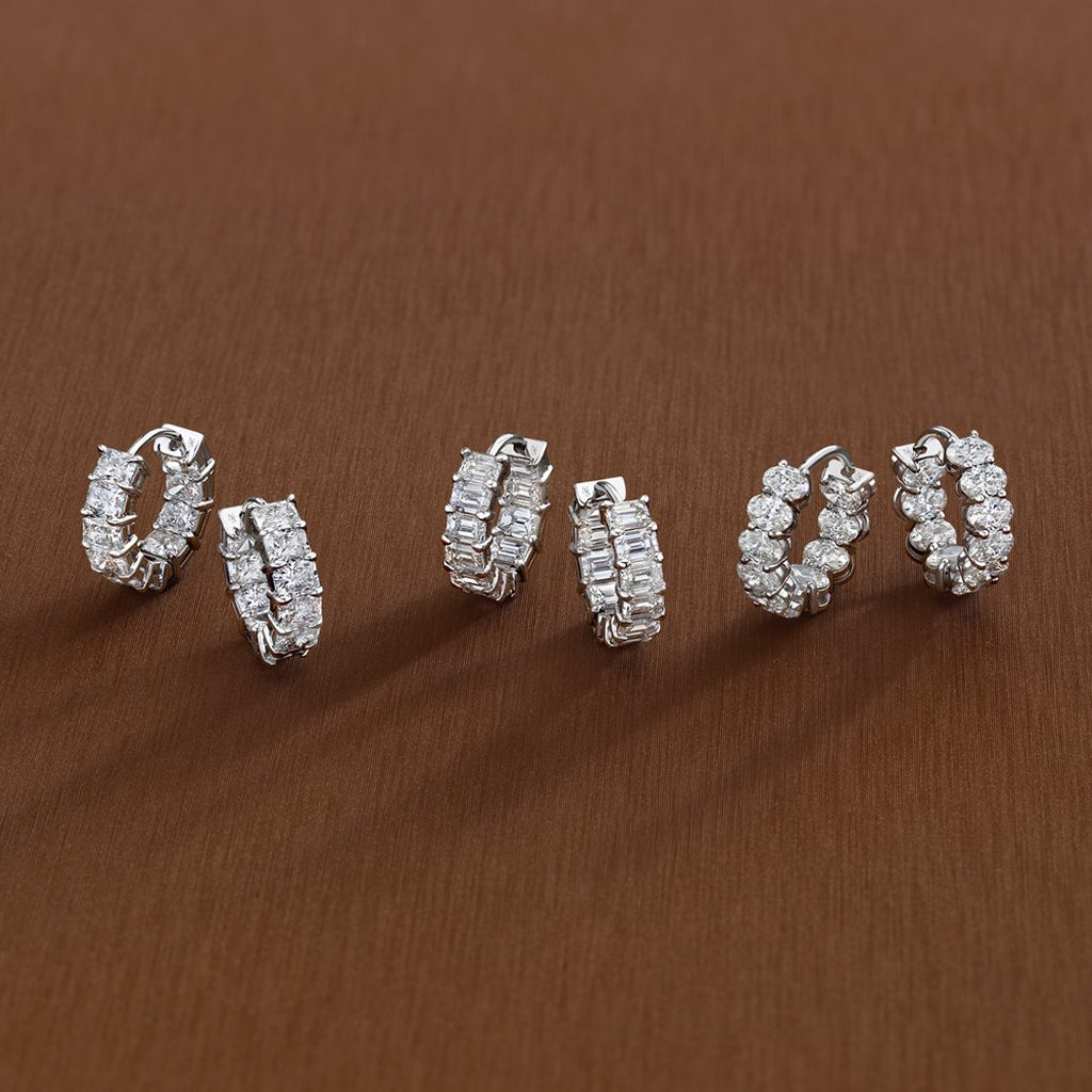 East West Oval Shape Huggie Earring - Chapel Hills Jewelry