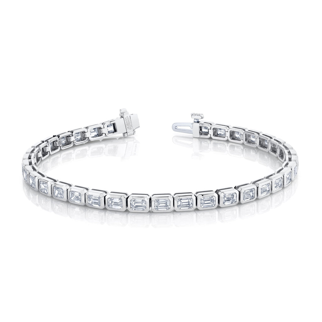 Emerald Cut Diamond Bezel Bracelet - Chapel Hills Jewelry