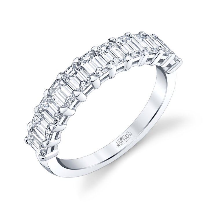 Emerald Cut Diamond Halfway Eternity Band - Chapel Hills Jewelry