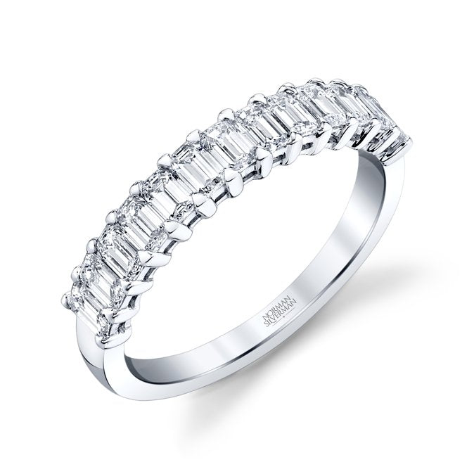 Emerald Cut Diamond Halfway Eternity Band - Chapel Hills Jewelry