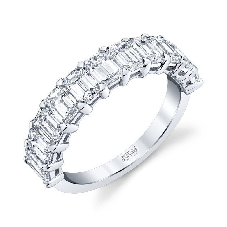 Emerald Cut Diamond Halfway Eternity Band - Chapel Hills Jewelry
