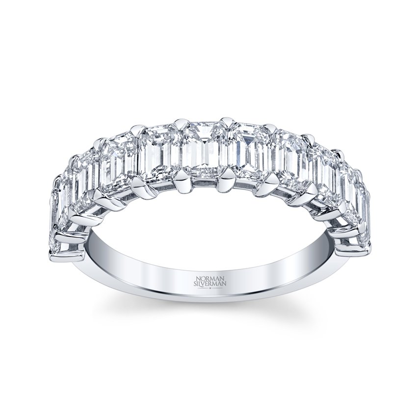 Emerald Cut Diamond Halfway Eternity Band - Chapel Hills Jewelry