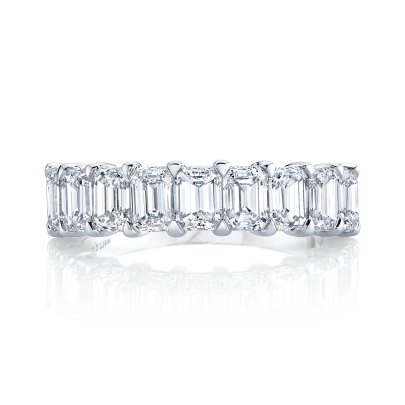 Emerald Cut Diamond Halfway Eternity Band - Chapel Hills Jewelry