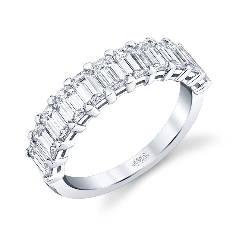 Emerald Cut Diamond Halfway Eternity Band - Chapel Hills Jewelry