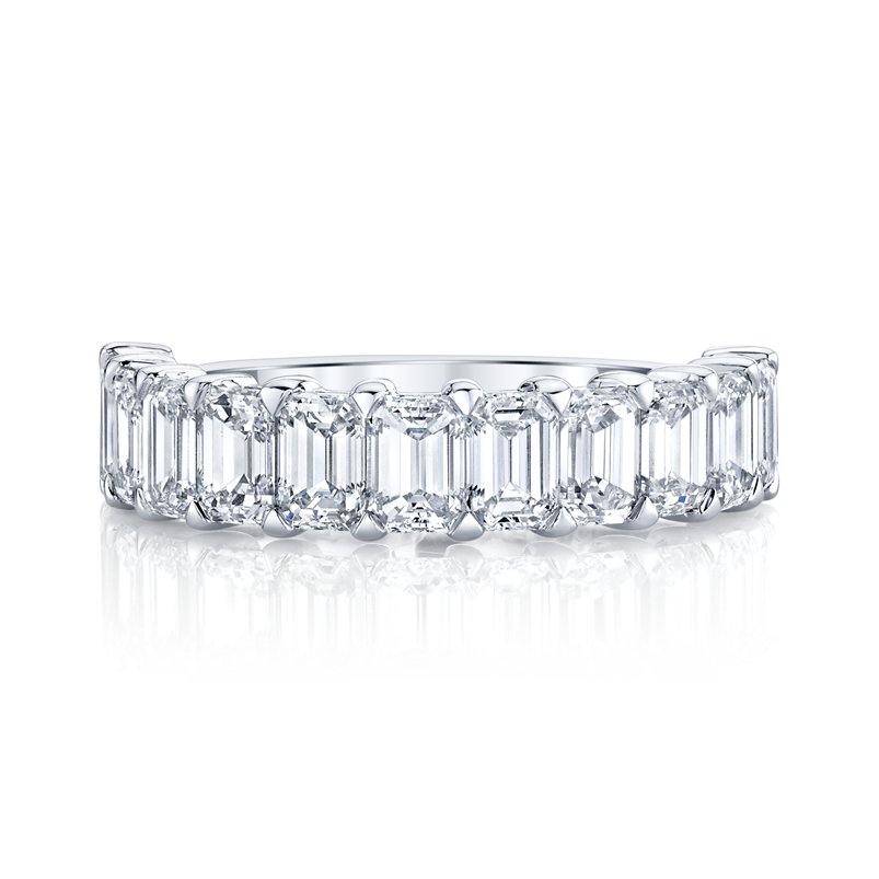 Emerald Cut Diamond Halfway Eternity Band - Chapel Hills Jewelry