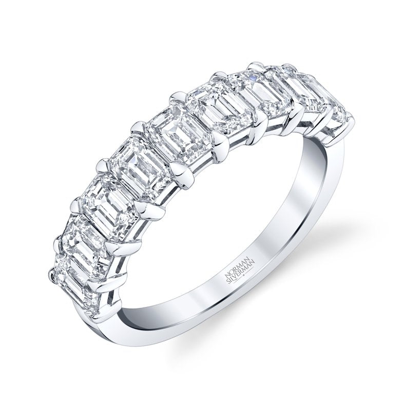 Emerald Cut Diamond Halfway Eternity Band - Chapel Hills Jewelry