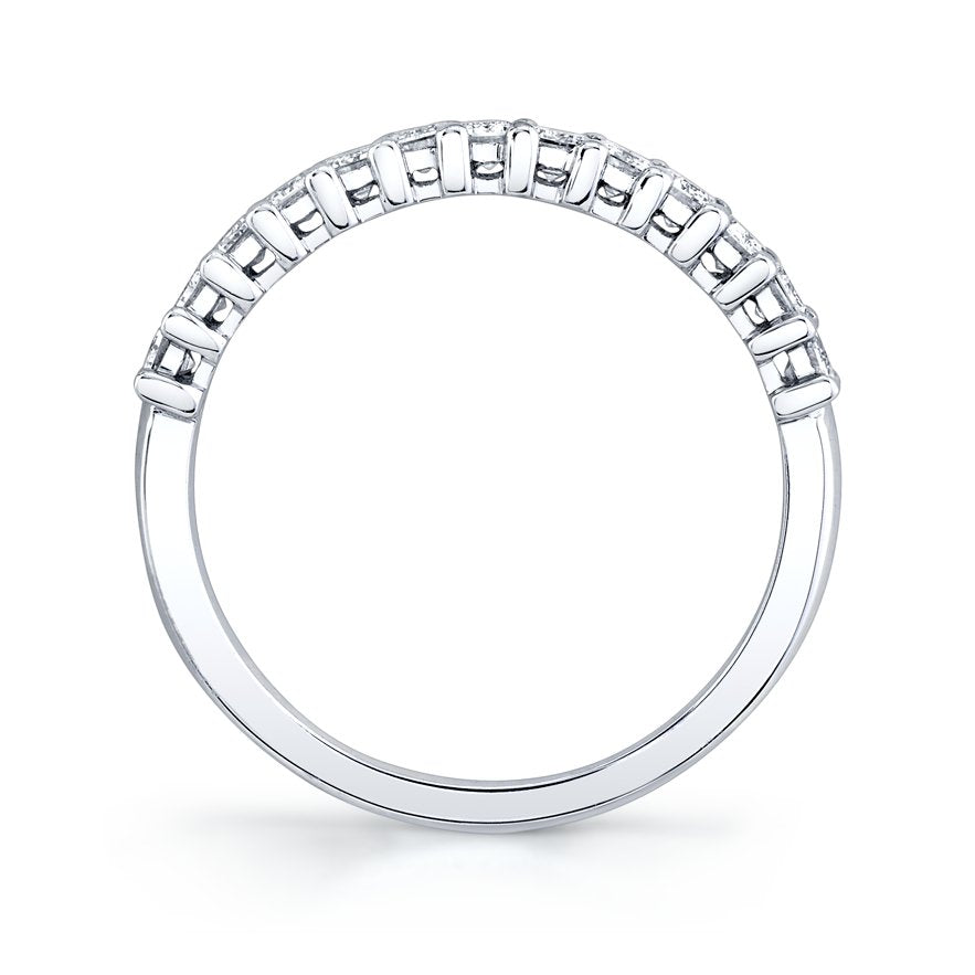 Emerald Cut Diamond Halfway Eternity Band - Chapel Hills Jewelry