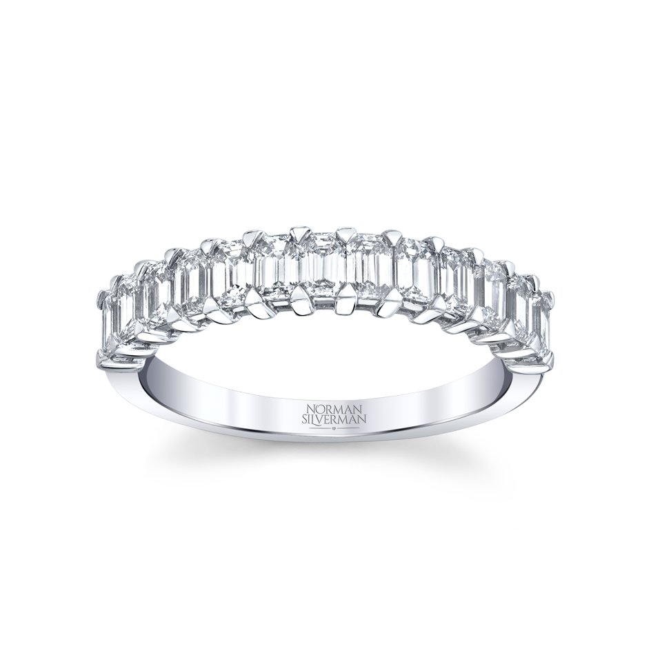 Emerald Cut Diamond Halfway Eternity Band - Chapel Hills Jewelry