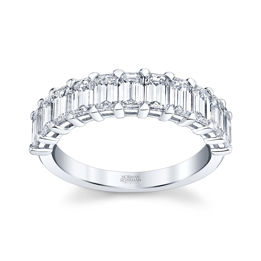 Emerald Cut Diamond Halfway Eternity Band - Chapel Hills Jewelry