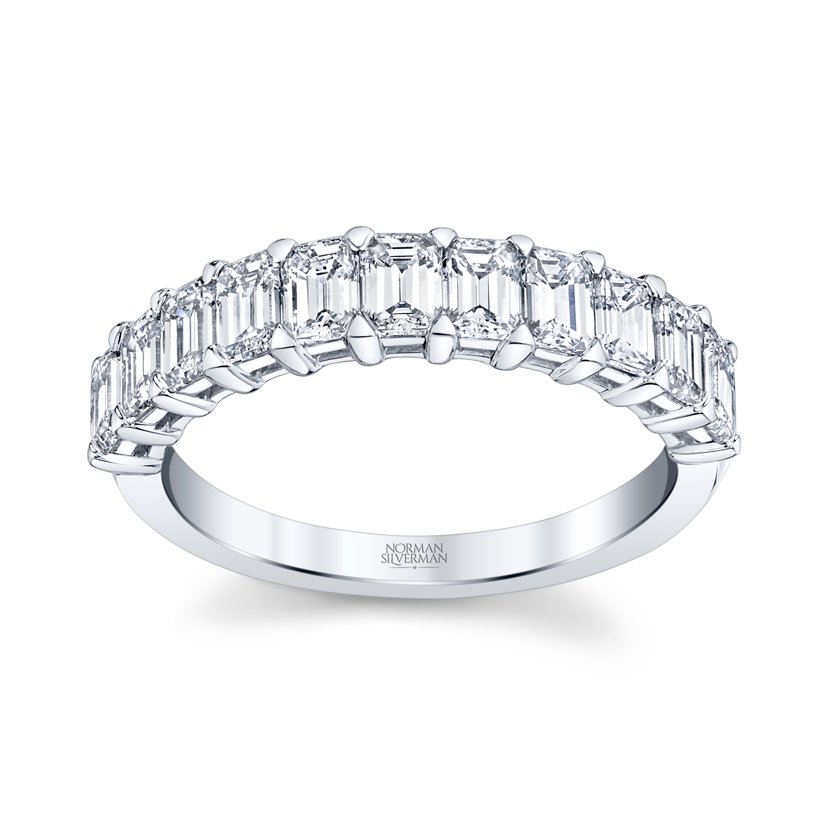Emerald Cut Diamond Halfway Eternity Band - Chapel Hills Jewelry