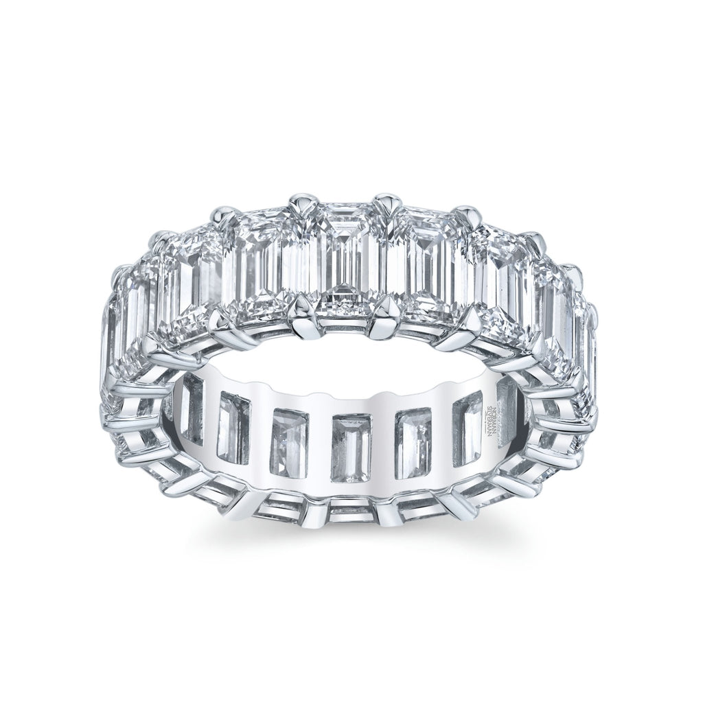 Emerald Cut Platinum Eternity Band - Chapel Hills Jewelry