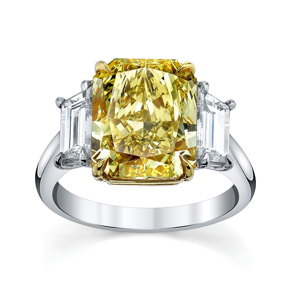 Fancy Intense Yellow Radiant Cut Diamond Ring - Chapel Hills Jewelry