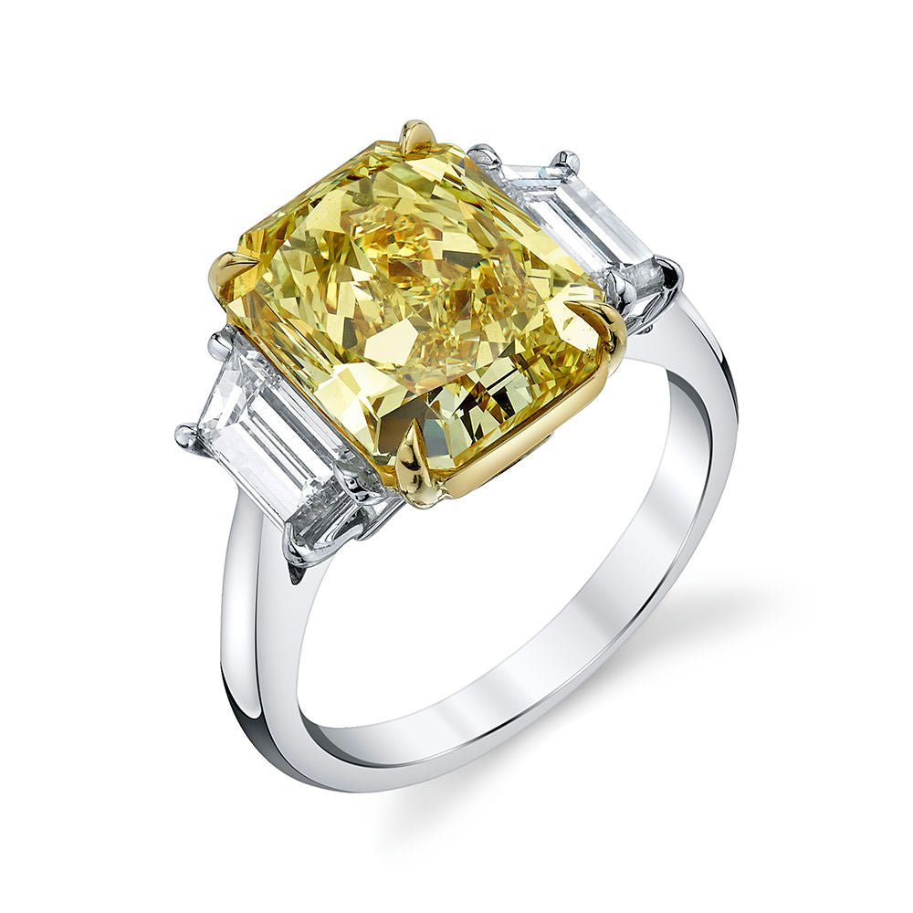 Fancy Intense Yellow Radiant Cut Diamond Ring - Chapel Hills Jewelry