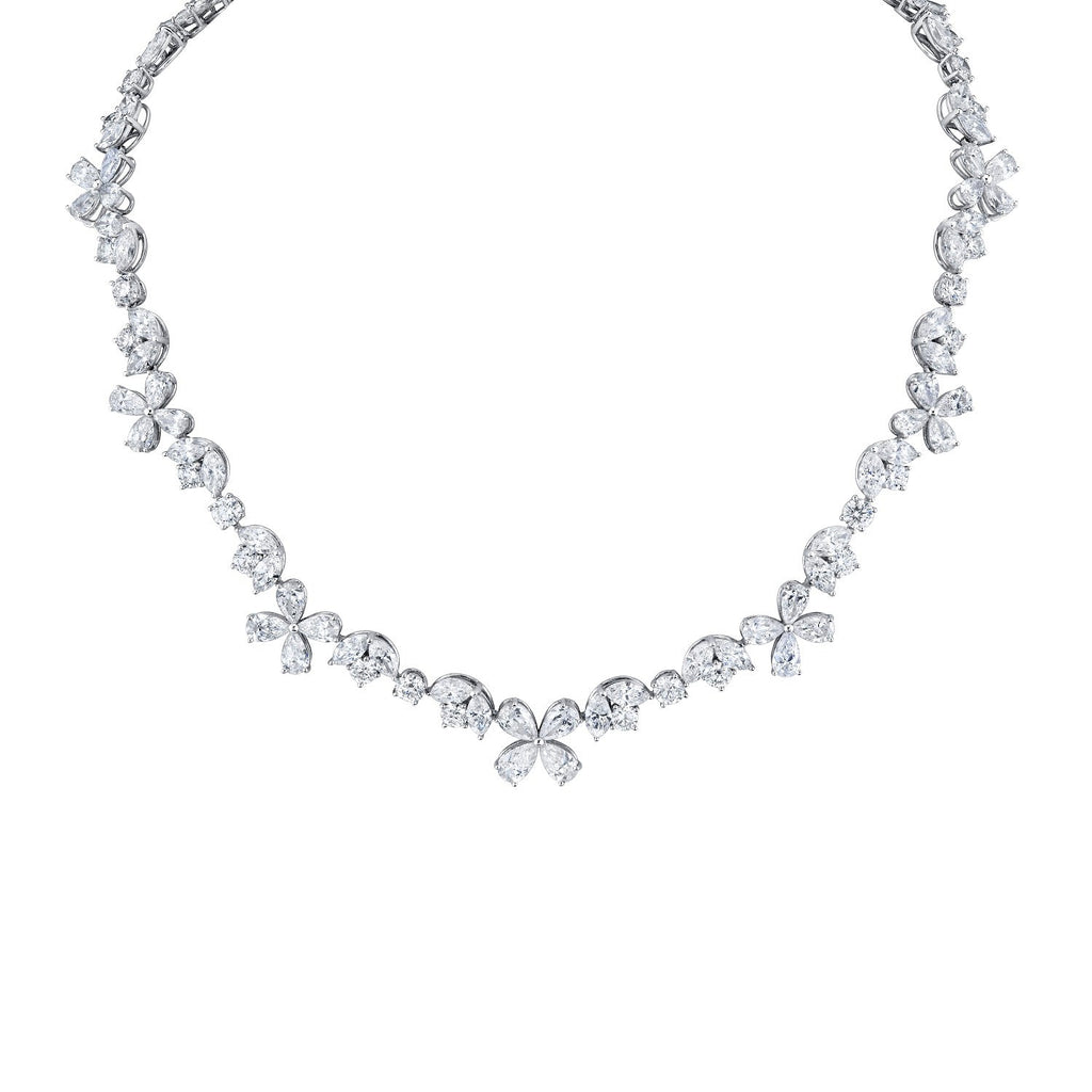 Floral Diamond Necklace - Chapel Hills Jewelry