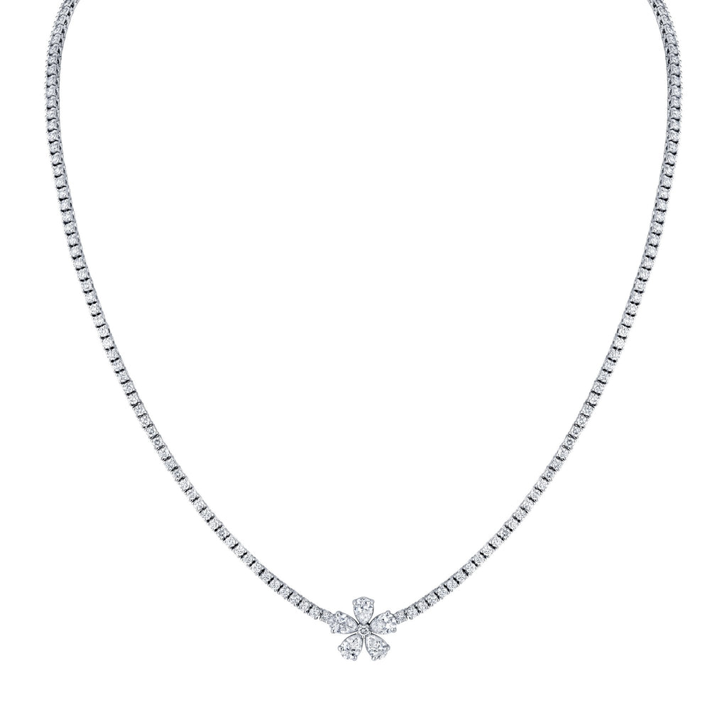 Flower Diamond Necklace - Chapel Hills Jewelry