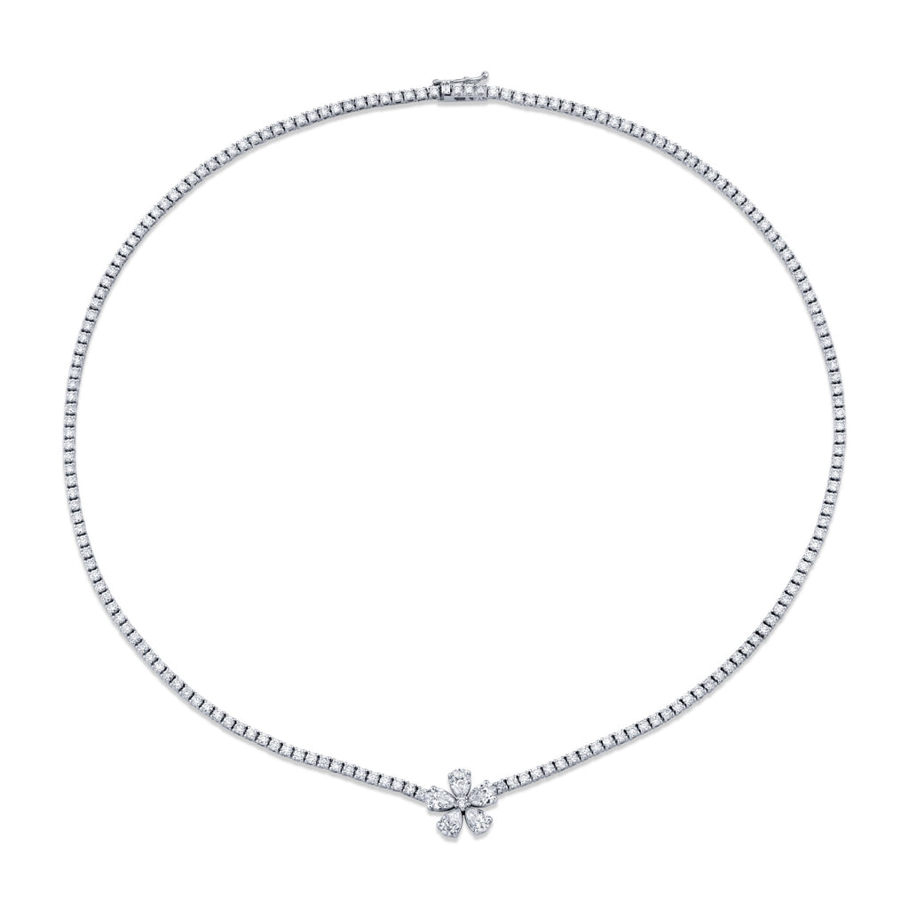 Flower Diamond Necklace - Chapel Hills Jewelry