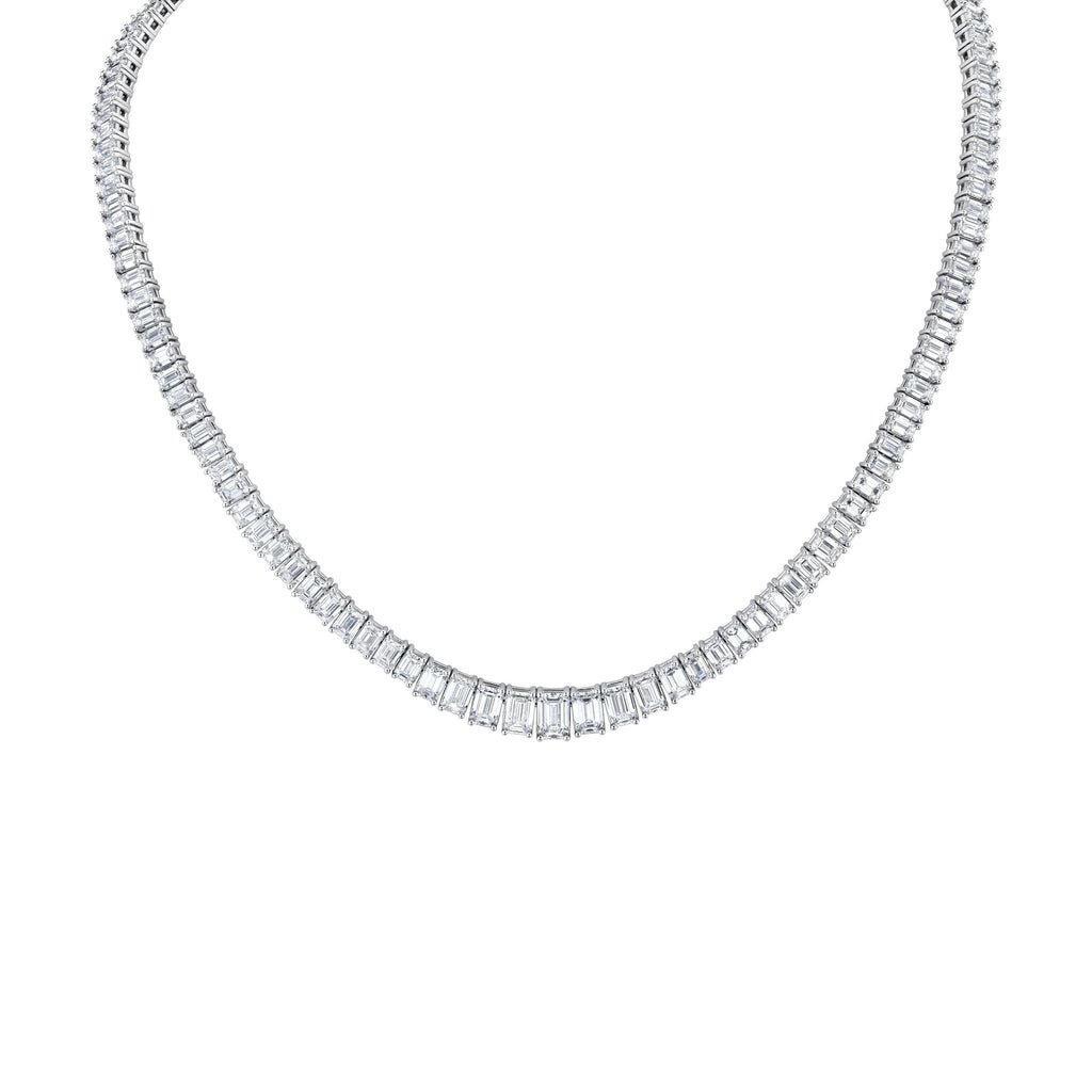 Graduated Emerald Cut Diamond Necklace - Chapel Hills Jewelry