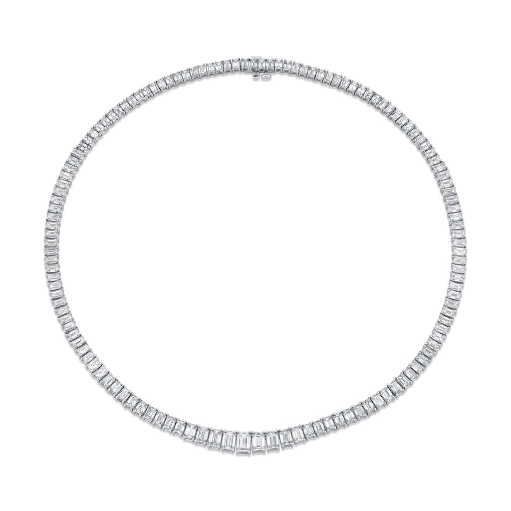 Graduated Emerald Cut Diamond Necklace - Chapel Hills Jewelry