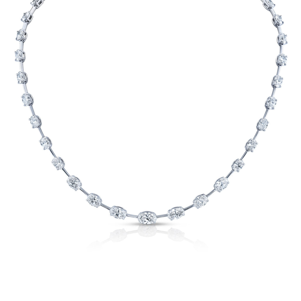 Graduated Oval Cut Diamond Necklace - Chapel Hills Jewelry