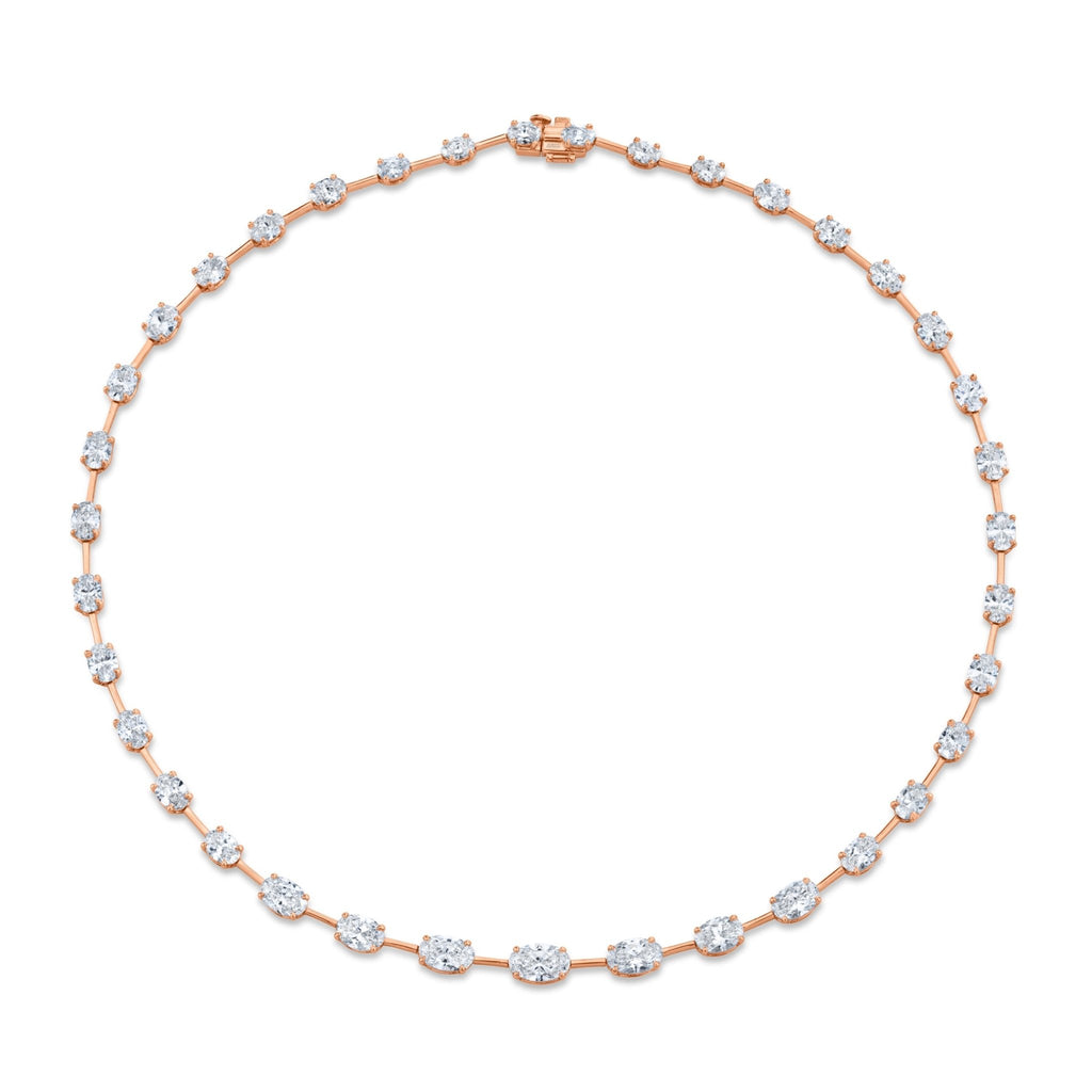 Graduated Oval Cut Diamond Necklace - Chapel Hills Jewelry
