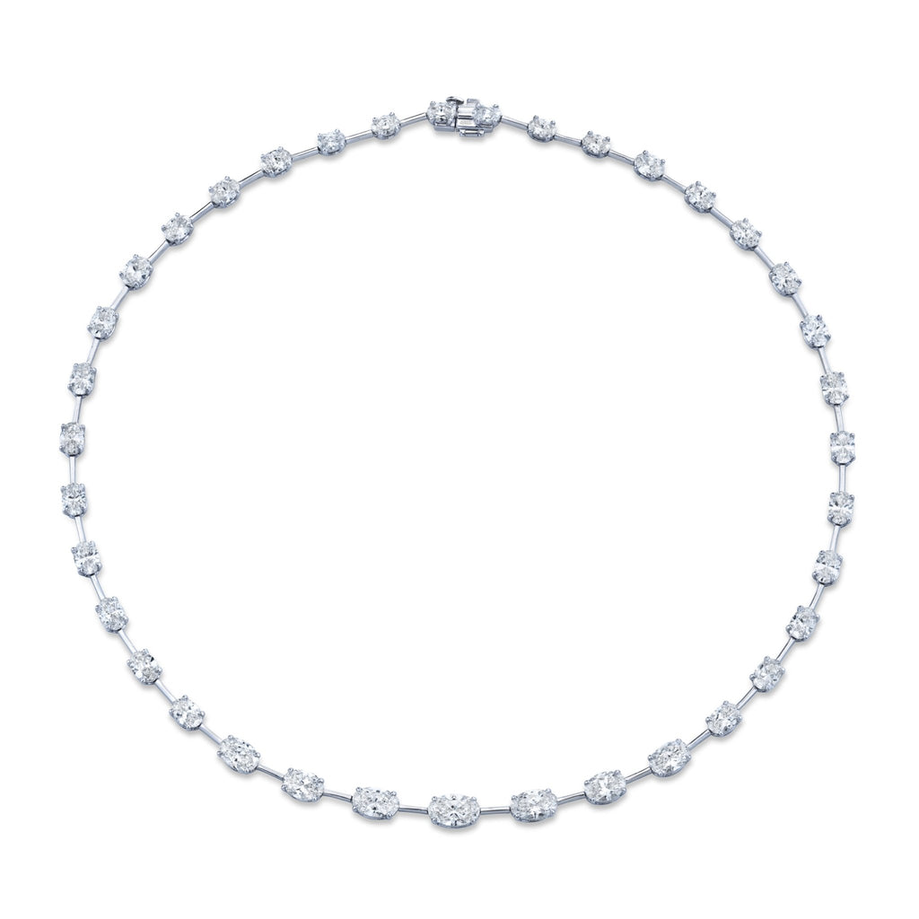 Graduated Oval Cut Diamond Necklace - Chapel Hills Jewelry
