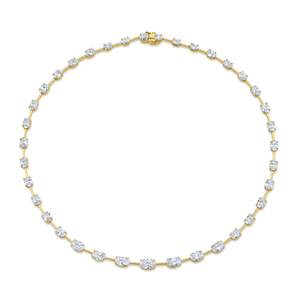 Graduated Oval Cut Diamond Necklace - Chapel Hills Jewelry
