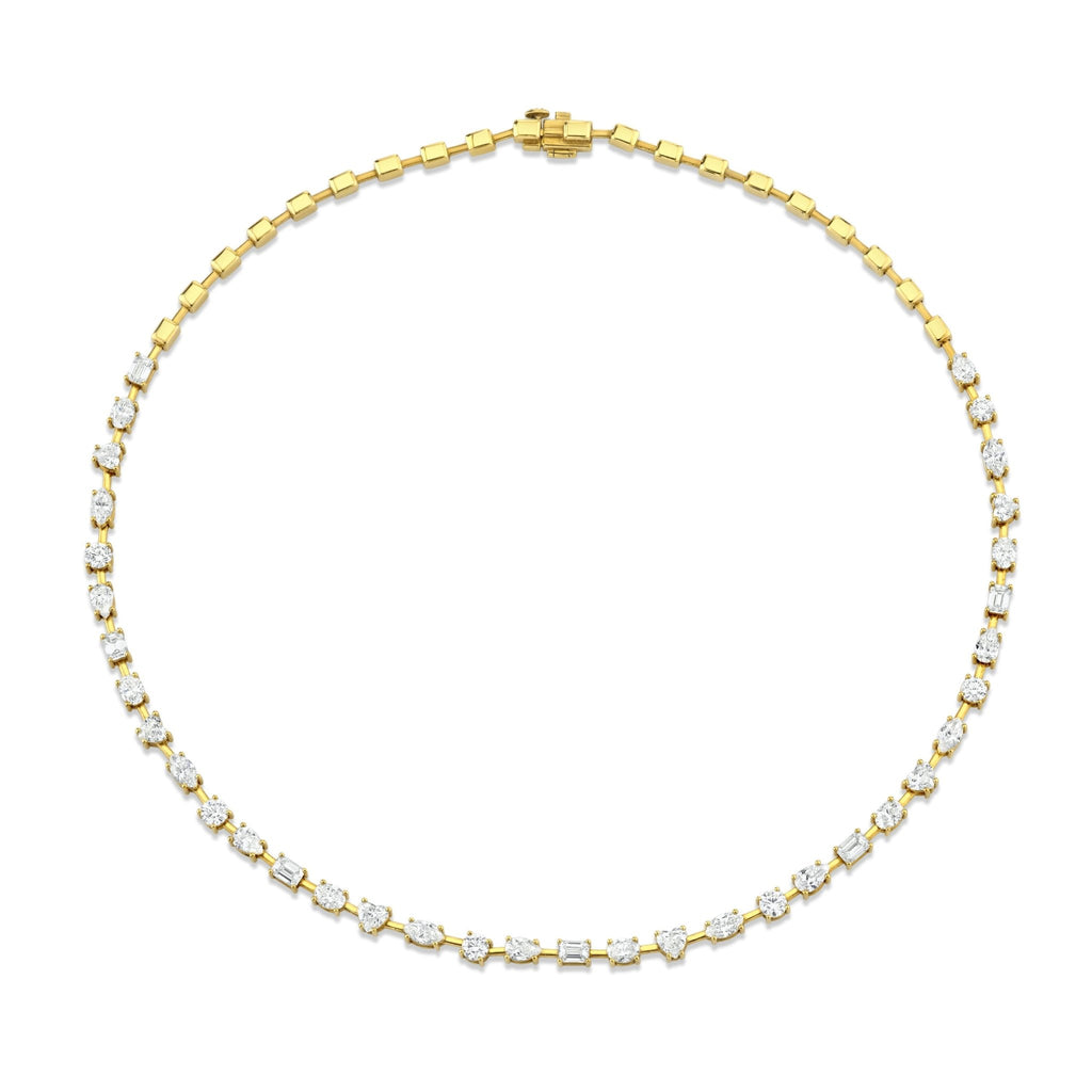 Half Way Fancy Shape Diamonds Necklace - Chapel Hills Jewelry