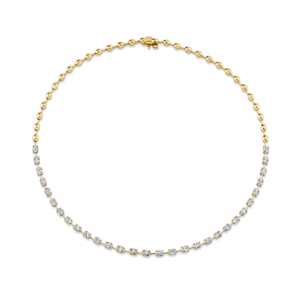 Half - Way Oval - Cut Diamond Necklace - Chapel Hills Jewelry
