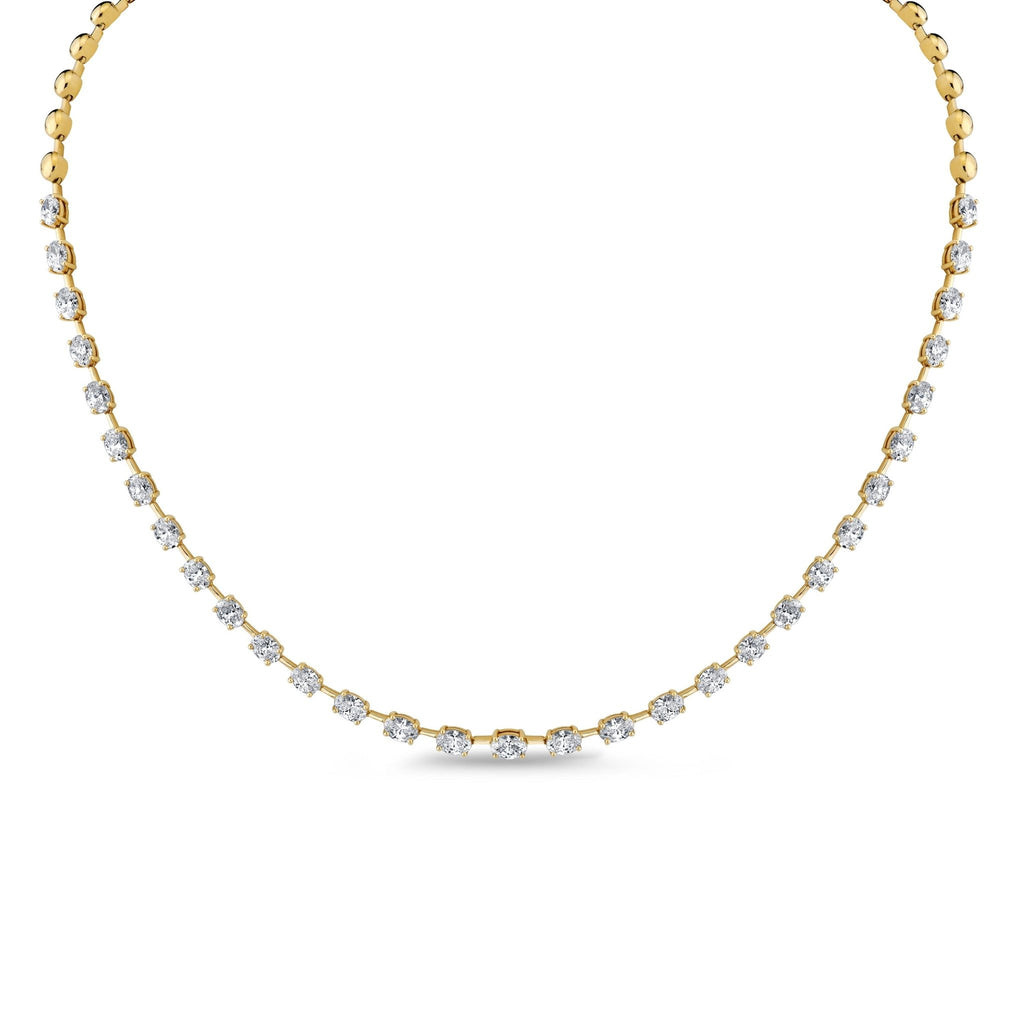 Half - Way Oval - Cut Diamond Necklace - Chapel Hills Jewelry