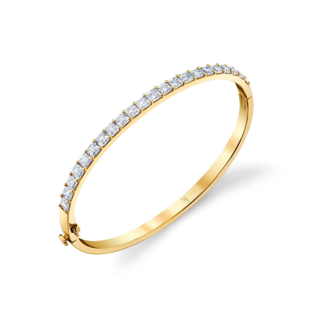 Hinged Bangle with Asscher Cut Diamonds - Chapel Hills Jewelry