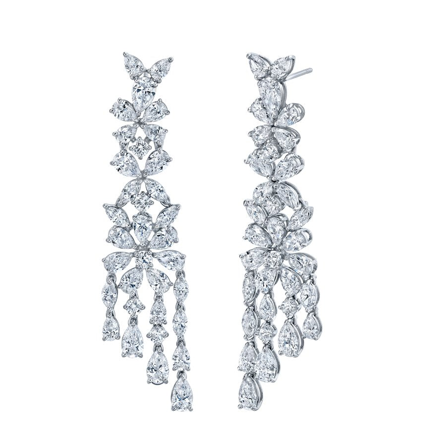 Marquise and Pear Evening Statement Earrings - Chapel Hills Jewelry