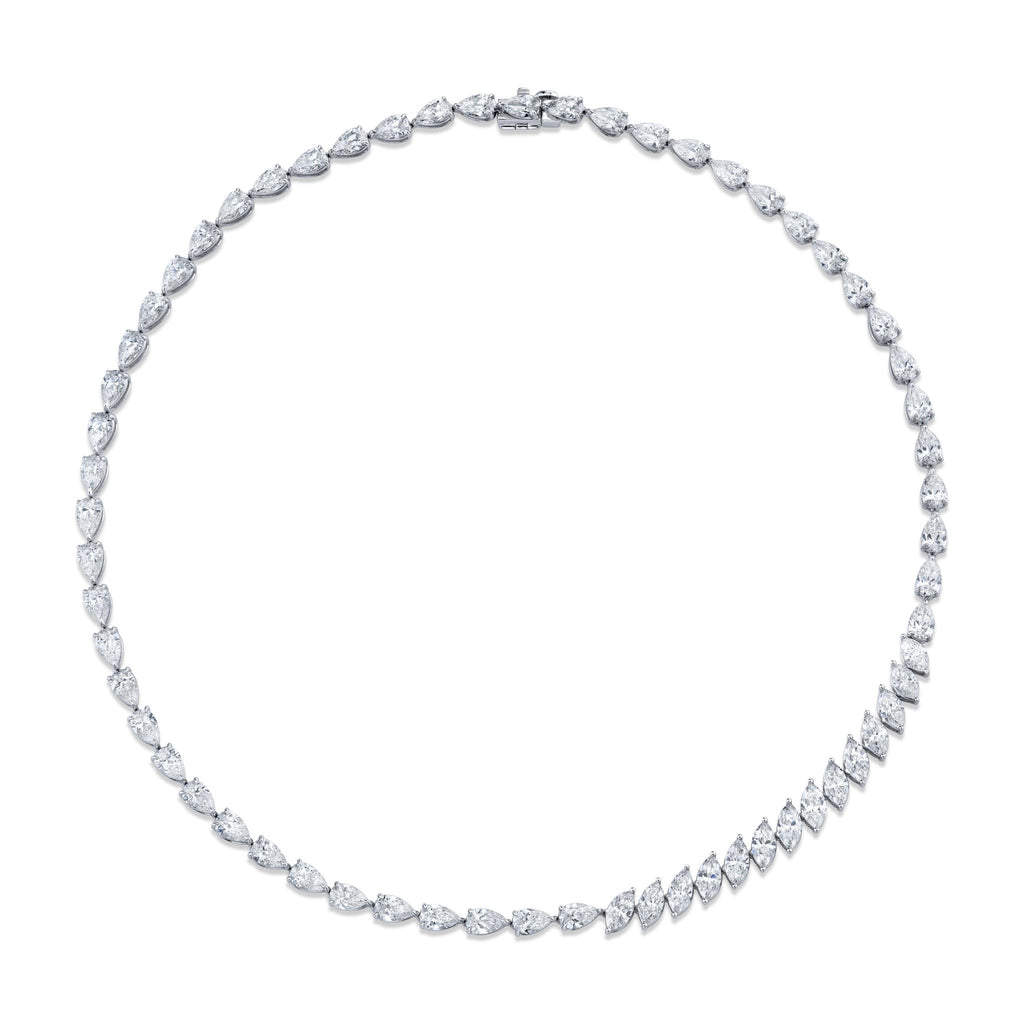 Marquise and Pear Shape Diamond Necklace - Chapel Hills Jewelry