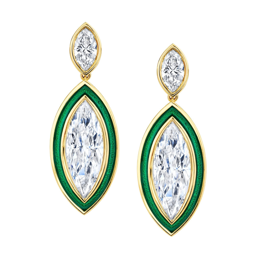 Marquise - cut Diamond Drop Earrings - Chapel Hills Jewelry
