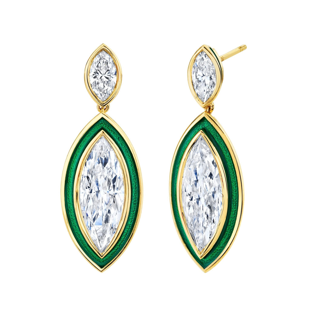 Marquise - cut Diamond Drop Earrings - Chapel Hills Jewelry
