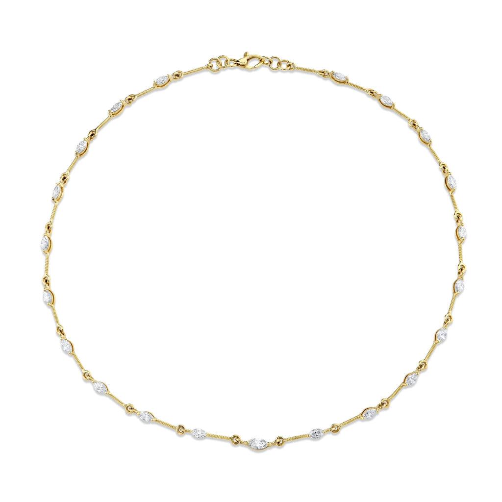 Marquise Diamond Station Necklace - Chapel Hills Jewelry