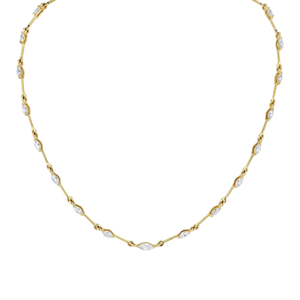 Marquise Diamond Station Necklace - Chapel Hills Jewelry