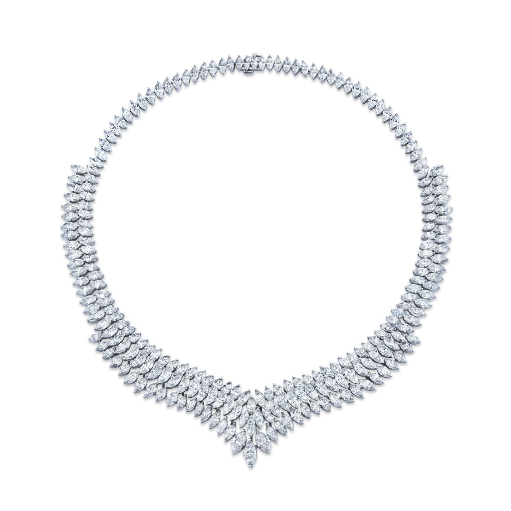 Marquise Shape Diamonds Necklace - Chapel Hills Jewelry