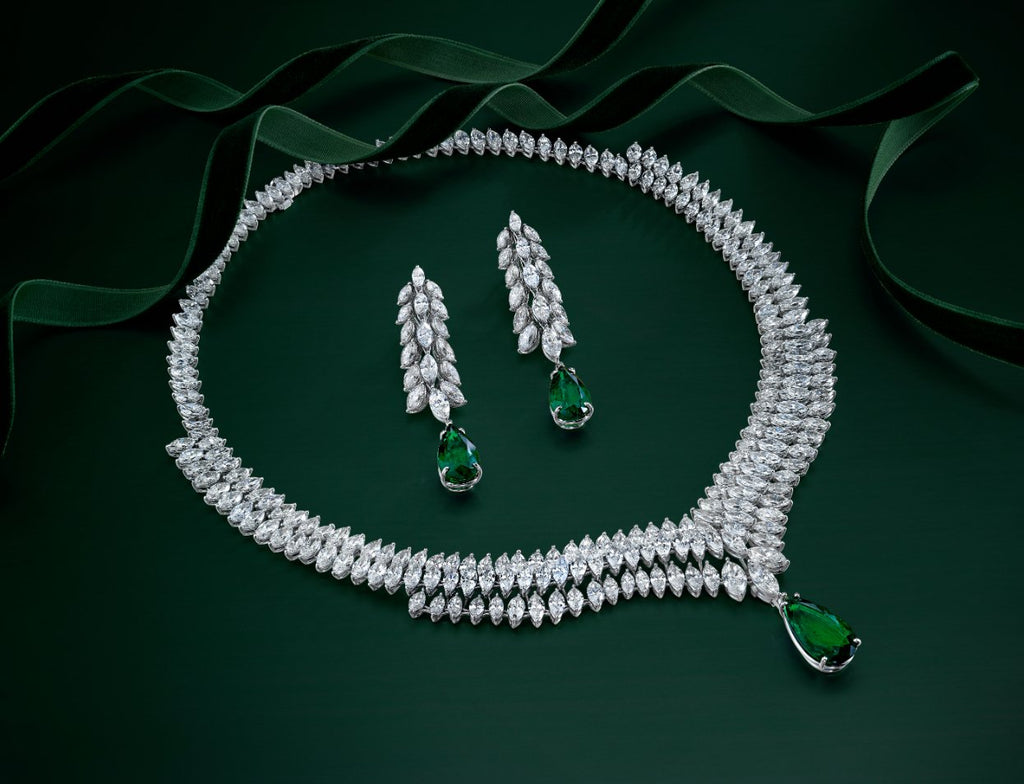 Marquise Shape Diamonds Necklace - Chapel Hills Jewelry