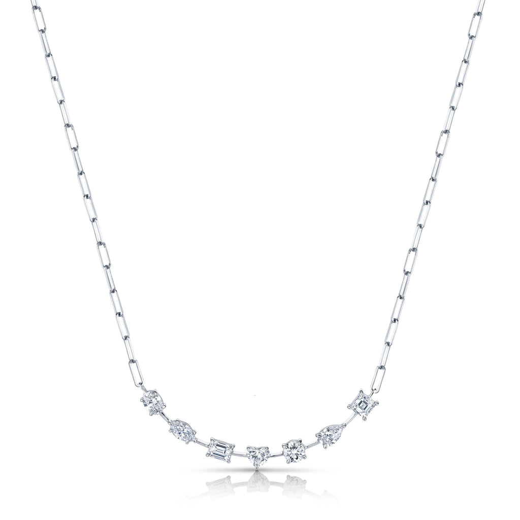 Mix Shape Floating Diamond Necklace - Chapel Hills Jewelry