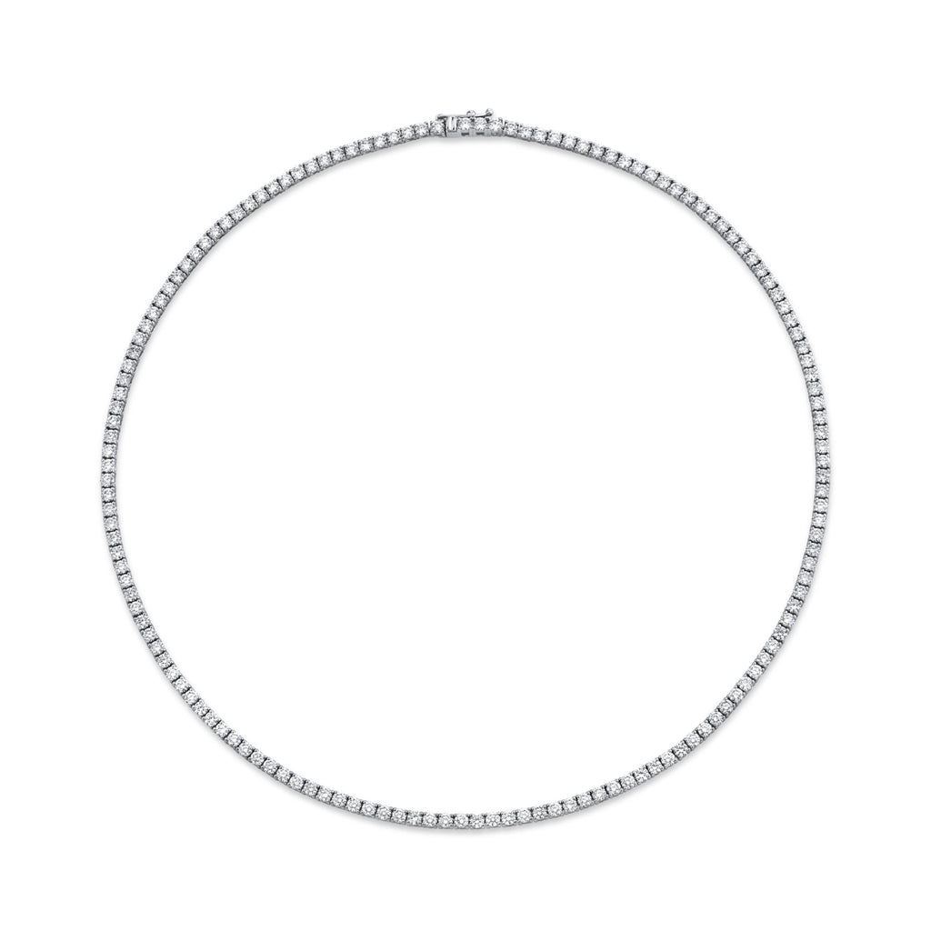 Norman Silverman Signature 18k White Gold Diamond Tennis Necklace - Chapel Hills Jewelry
